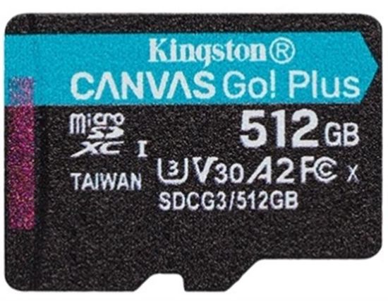  Зображення Карта пам'яті Kingston microSD  512GB C10 UHS-I U3 A2 R170/W90MB/s 